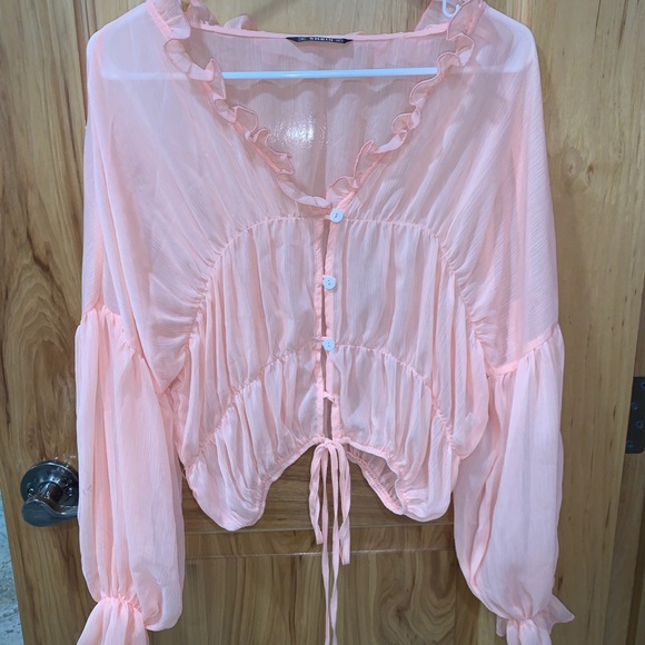 SHEIN | Tops | Shein S Pink Blouse 
